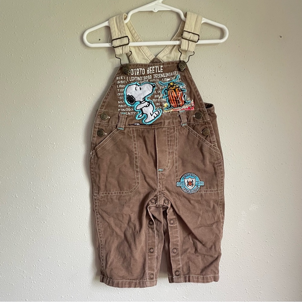 Vintage snoopy bugologist overalls